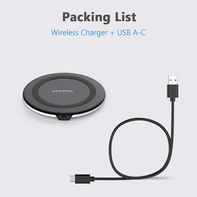 Yootech Wireless Charger,10W Max Fast Wireless Charging Pad Compatible with iPho
