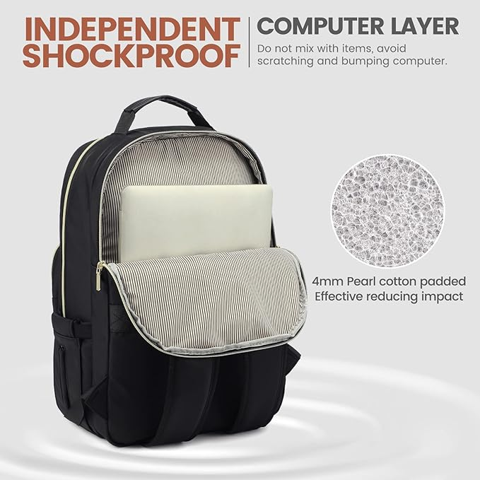 LOVEVOOK Laptop Backpack for Women 15.6 Inch, Womens Backpack for Work Business 