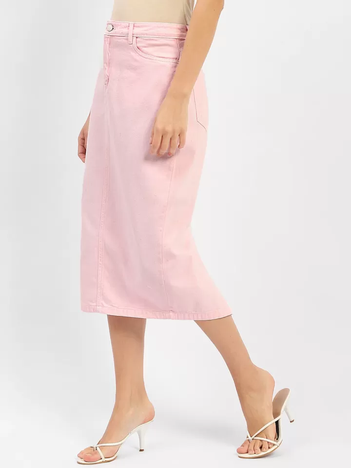 Madame Pure cotton Straight knee length skirt