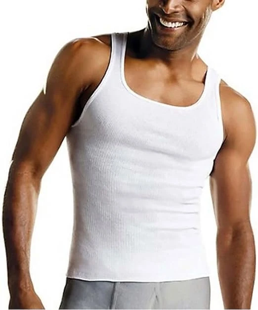 Hanes mens Cotton Tank Undershirts Pack, Moisture-wicking Ribbed Tanks, Lightwei