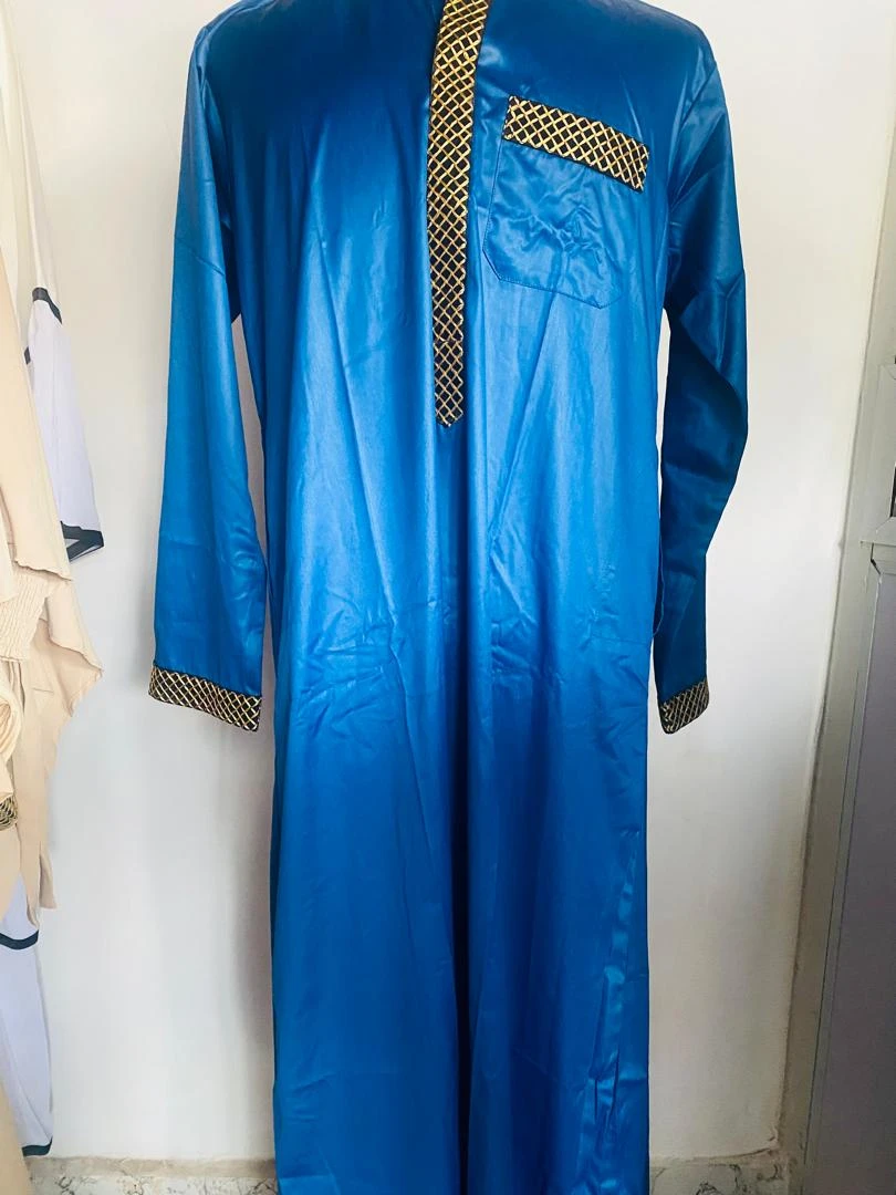 Moroccan Mens Thobes Muslim Embroidery Jubbah Men's Islamic Clothing