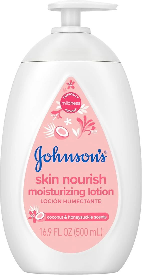 Johnson's Skin Nourish Moisturizing Baby Lotion for Dry Skin with Coconut & Hone