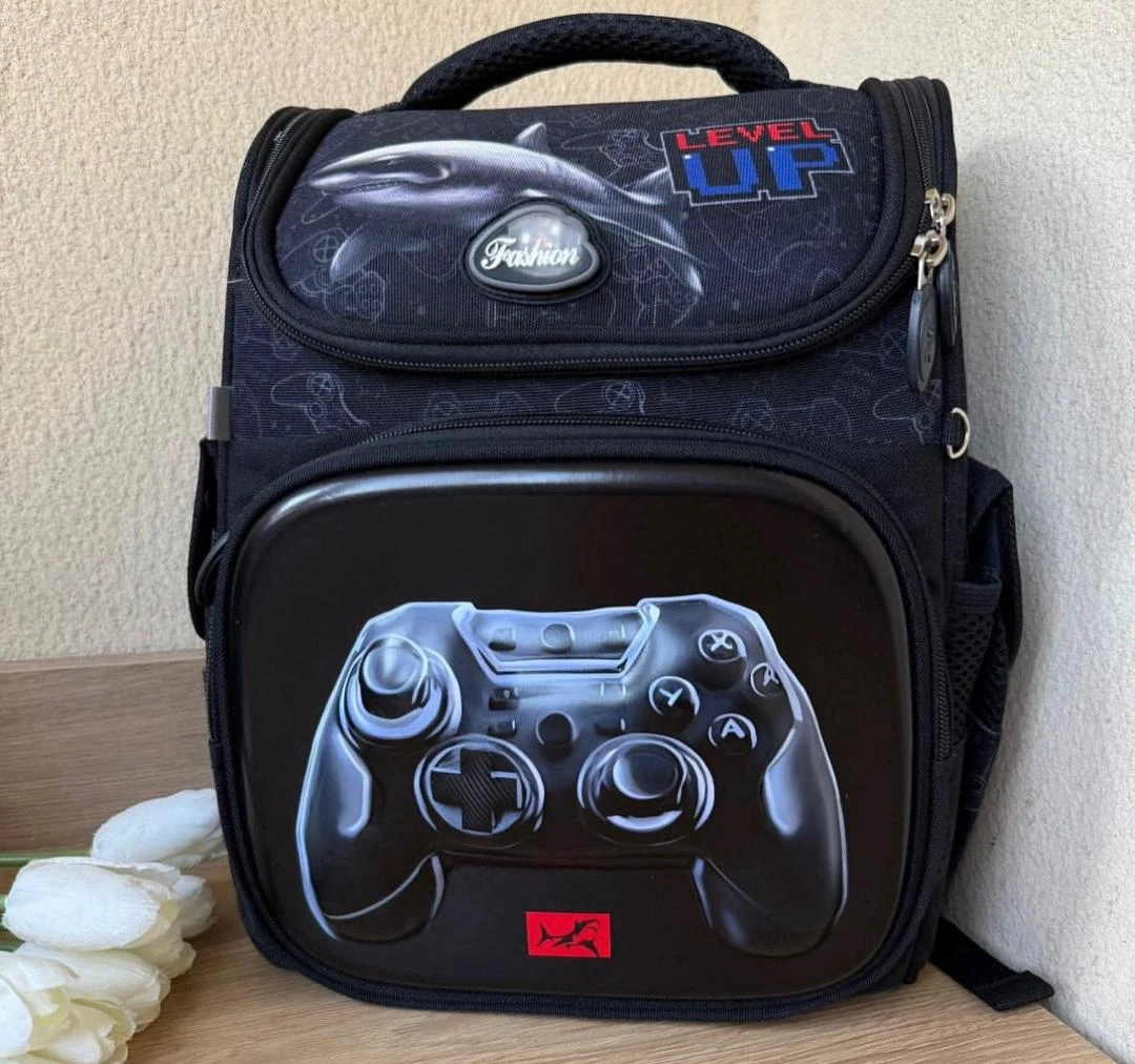 Black Orthopedic primary school backpack