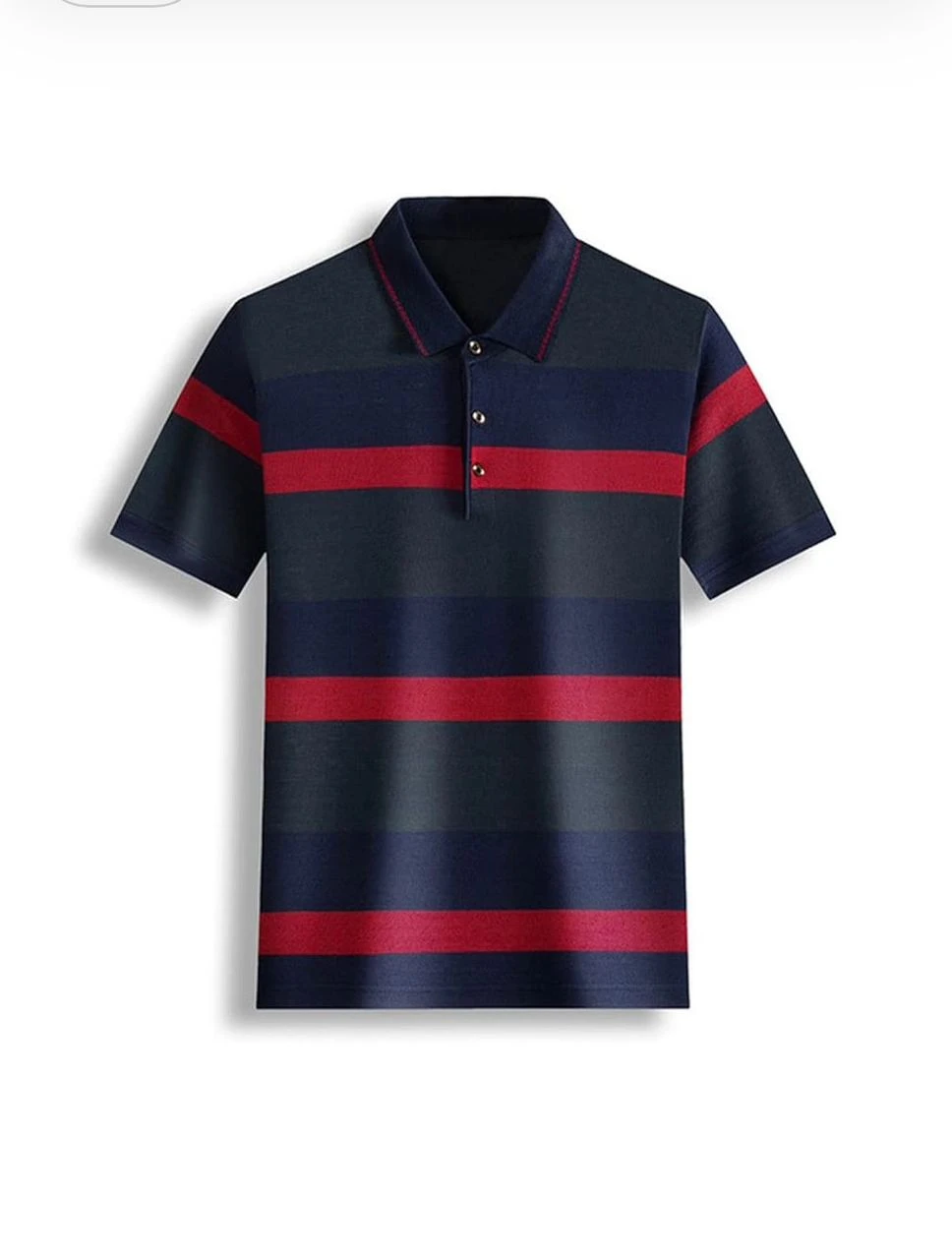 JSEIAJB Cotton Shirt Men's Short Sleeve Striped Pattern Thin Size L Size M