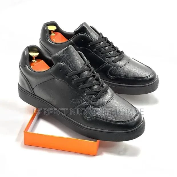 Black Leather Sneaker