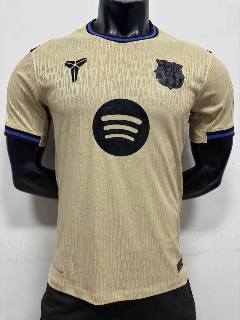 FC Barcelona 2025/26 Gold Away Jersey Player Version Slim Fit