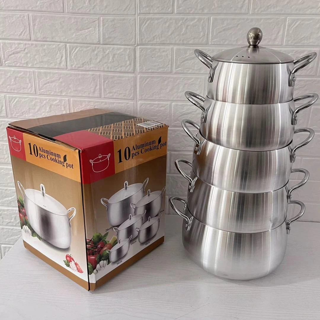 10pcs Aluminium Casseroles Panela Aluminum Stock Pot Kitchen Accessories 5pcs Af