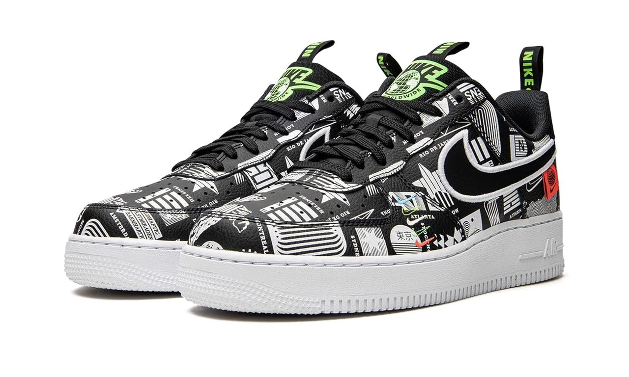 Nike Men's Shoes Air Force 1 '07 LX Worldwide Pack Black