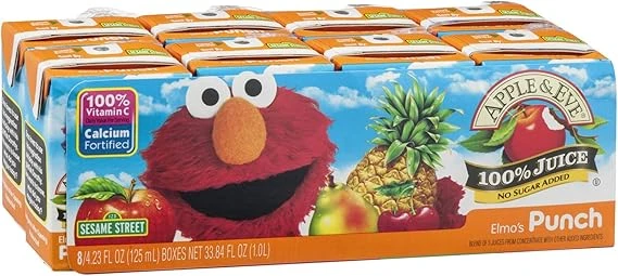 Apple & Eve Elmo's Punch 100% Juice  pk (Pack of 20)