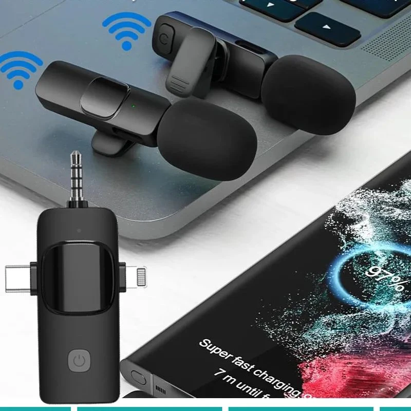 Manufacturers Wireless Clip Lavalier Mic Cell Phone Rechargeable Portable Live M