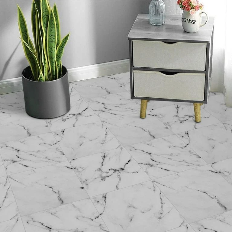 Marble-Effect Porcelain Floor Tiles 1 dozen