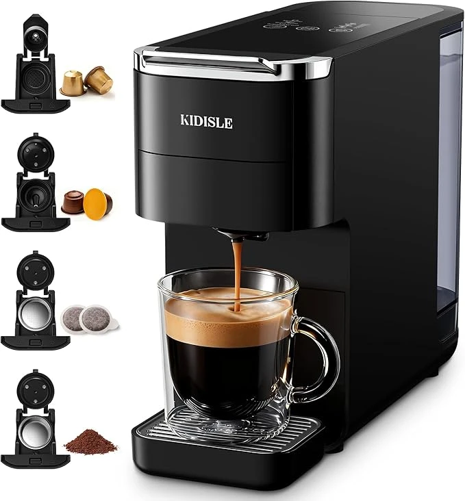20 Bar Espresso Machine, Compatible with Nespresso Original & Dolce Gusto Capsul