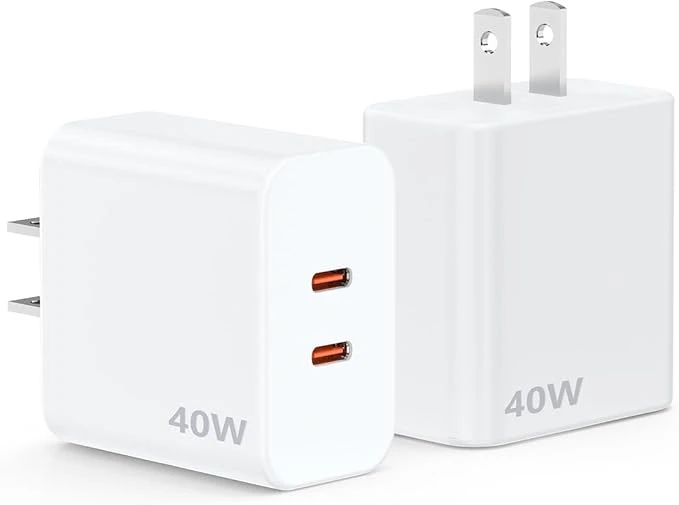 USB C Charger Block, 40W Dual Port Fast Charger 20W Type C Charging Block 3.1A U