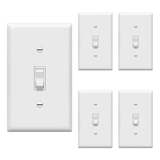 ENERLITES Toggle Light Switch with Wall Plate, 3-Way or Single Pole, 15A 120-277