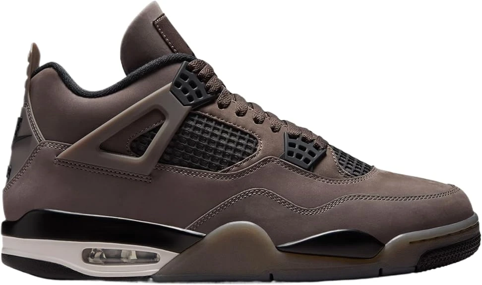 Air Jordan 4 Retro Cave Stone and Black Mens Lifestyle Shoes (Cave Stone/Black/P