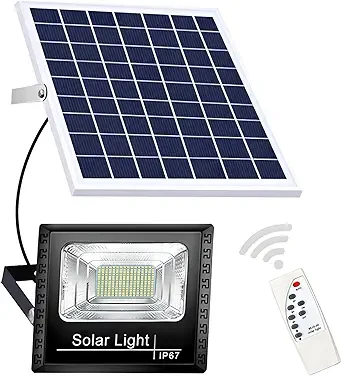 100W LED Solar Flood Lights, 10000 Lumens Street Flood Light Outdoor IP66 Waterp