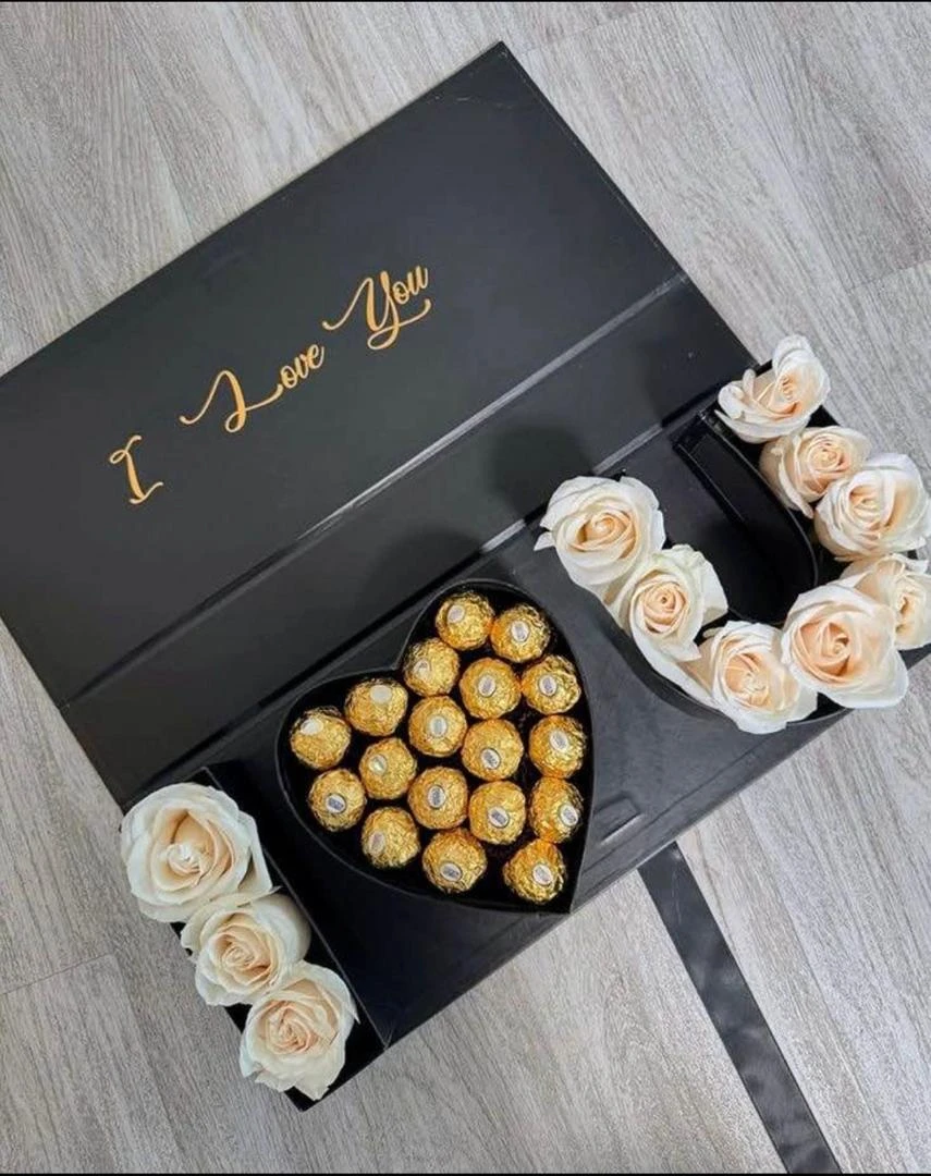 NIKPACKAGING Premium Quality Large Square Surprise Flower Box, Gift Boxes for Lu