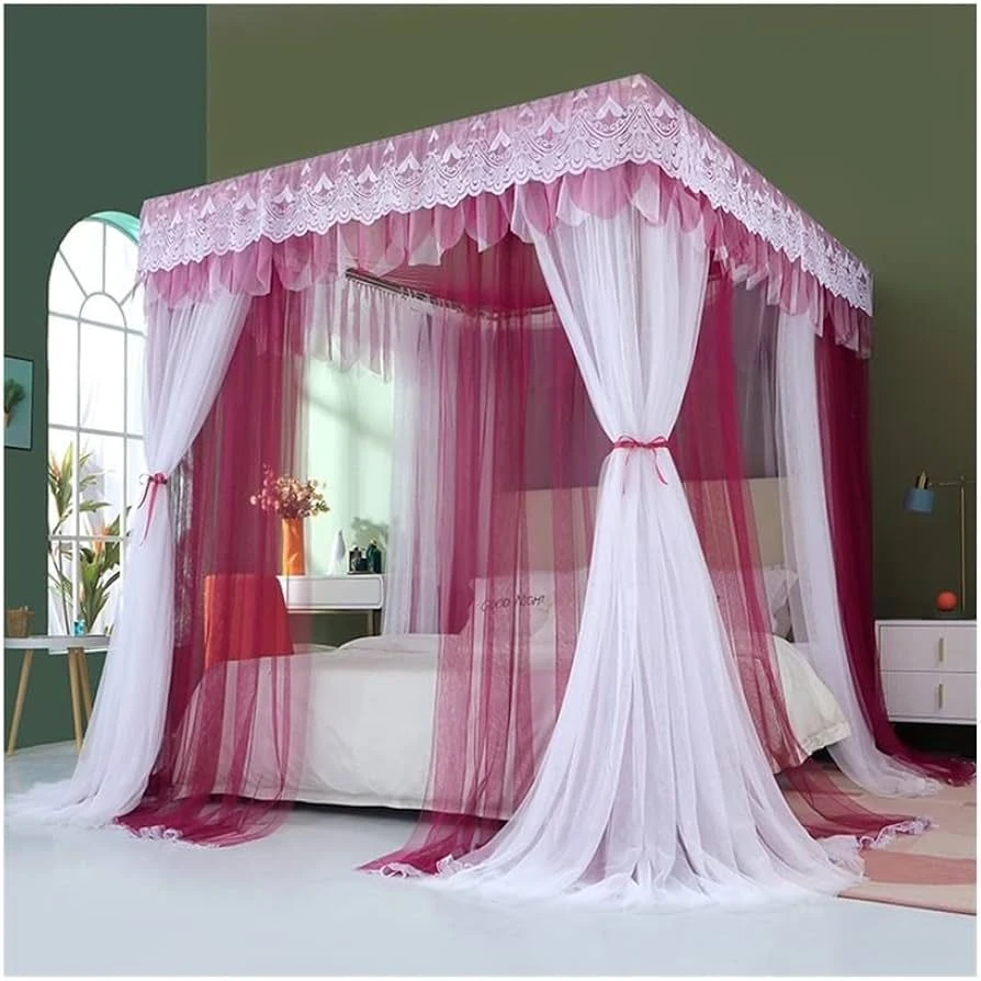 Bed Canopy With Stainless Steel Rails,