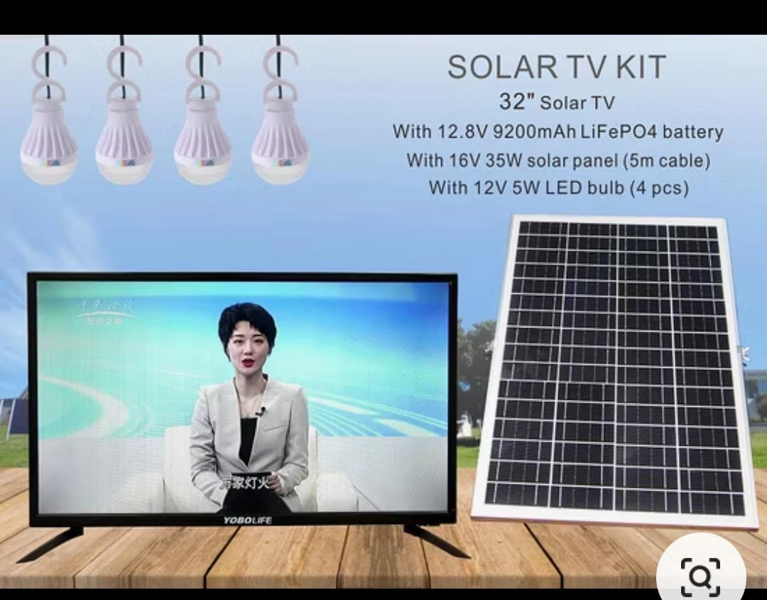 55-Inch Rechargeable Solar Smart TV with Solar Panel