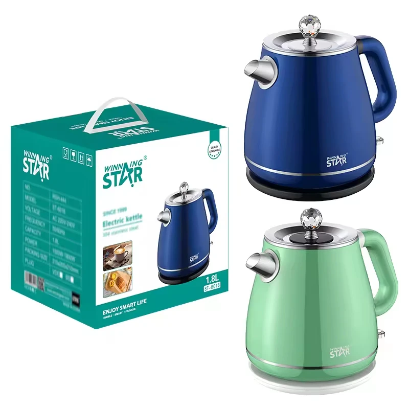 Star ST-6016 Electric Kettle 1.8L Thermostat Control 304 Stainless Steel Double 