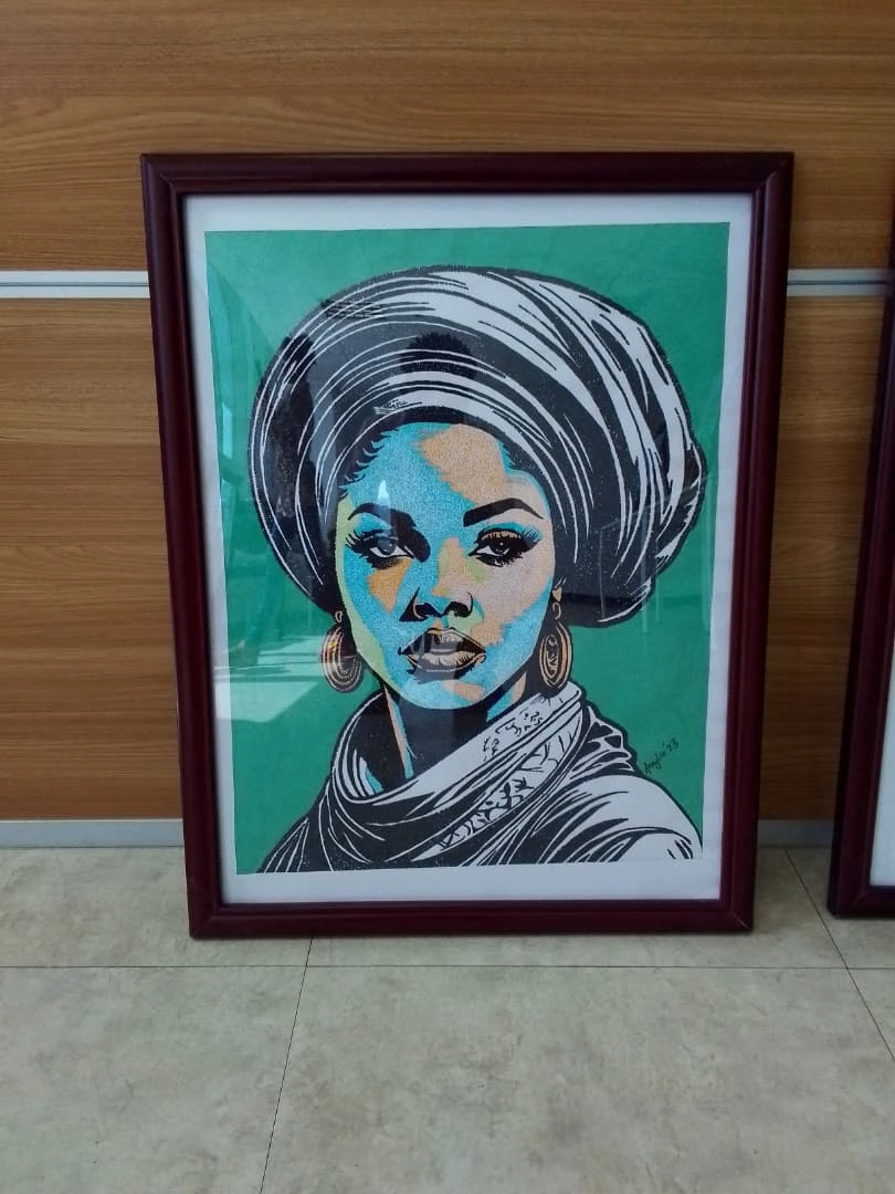 Untitled – Artwork Medium: Maker & oil paint on paper Size: A2 40x50cm
