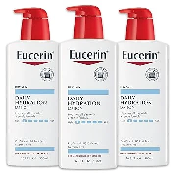 Eucerin Daily Hydration Body Lotion, Unscented Body Lotion for Sensitive Dry Ski