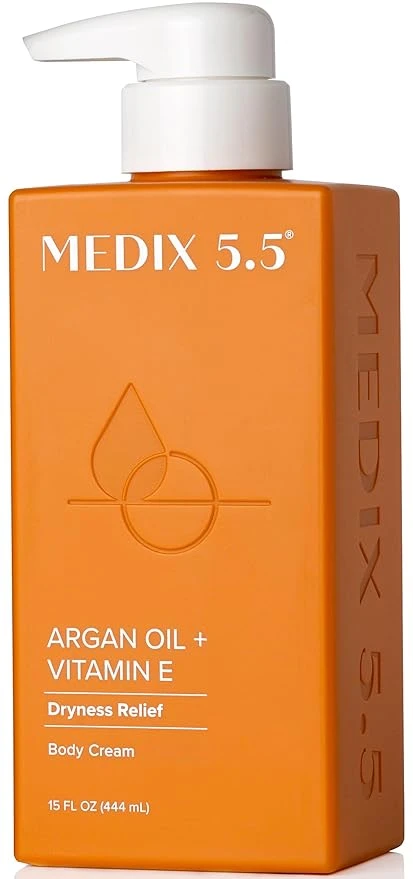 Medix 5.5 Argan Oil Cream + Vitamin E Anti Aging Skin Care Moisturizer Body Crea