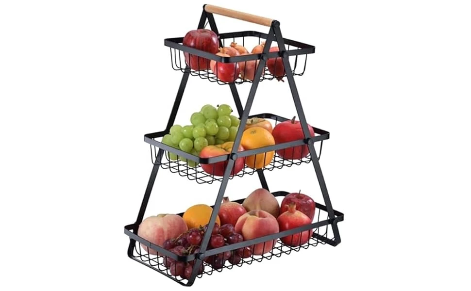 Three-Tier Countertop Fruit Basket Stand