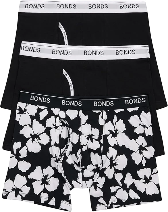 Bonds Men's Mid-length Boxer Briefs 3-pack – Soft Cotton, Everyday Comfort Underwear