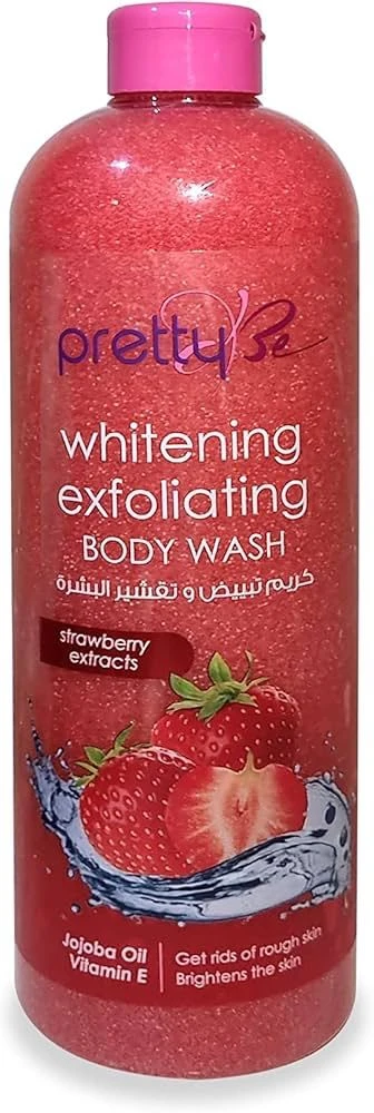 pretty Be Strawberry Brightening Body Wash Exfoliating 1000 ml
