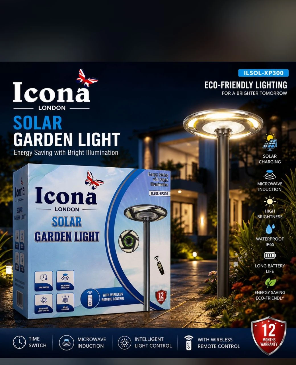Icona London Solar Garden Light