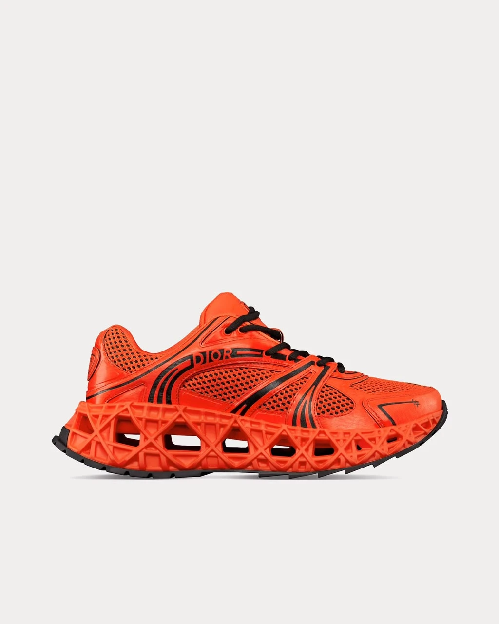 Dior x Kaws - B35 NXXT Vermilion Red Technical Fabric and Vermilion Red Technical Mesh Low Top Sneakers